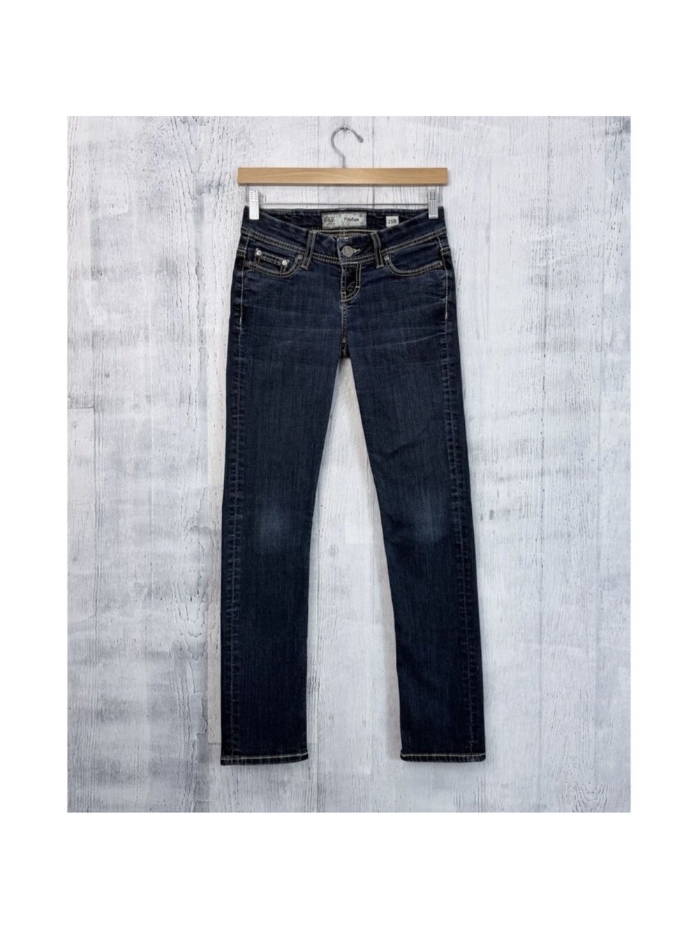 BKE Payton Skinny Low Rise Whiskered Denim Jeans Women's 25R